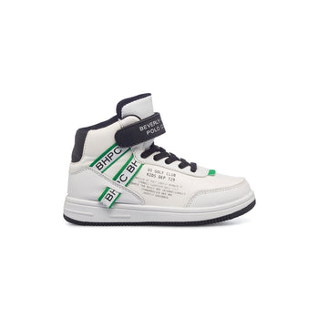 Sneakers alte bianche da bambino con logo laterale Beverly Hills Polo Club, Scarpe Bambini, SKU k262000268, Immagine 0